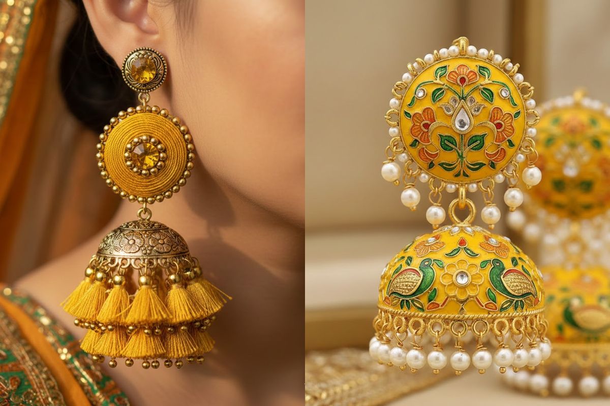 Yellow Jhumka For Basant Panchami: बसंत पंचमी पर पीले रंग के ये झुमके आपको देंगे खास लुक Yellow Jhumka For Basant Panchami: बसंत पंचमी पर पीले रंग के ये झुमके आपको देंगे खास लुक