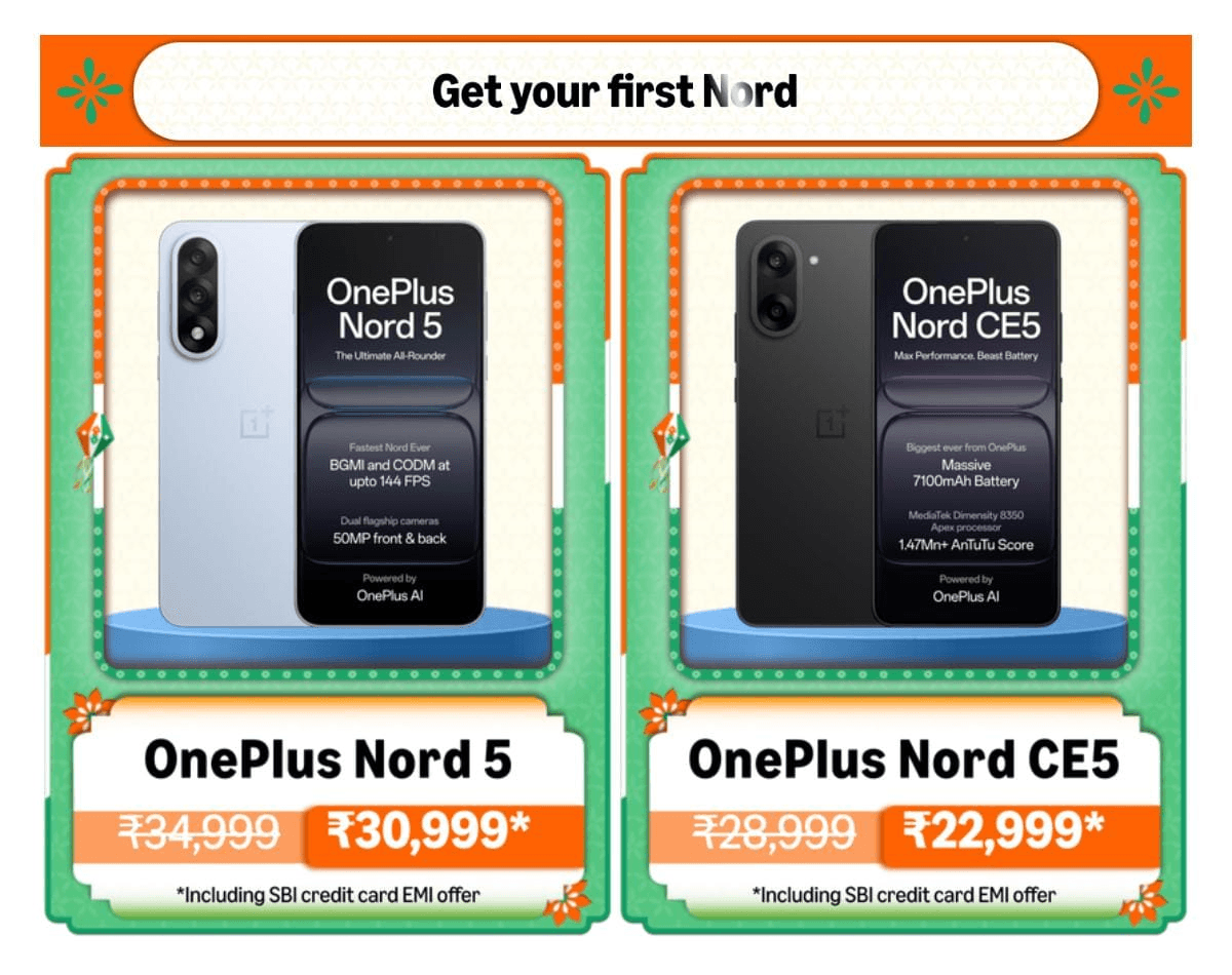 वनपल्स नॉर्ड डील्स