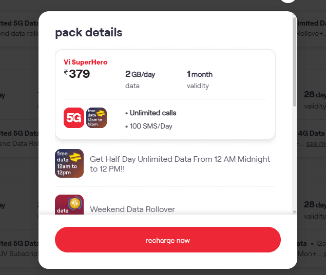 Vi का 379 रुपये वाला प्लान