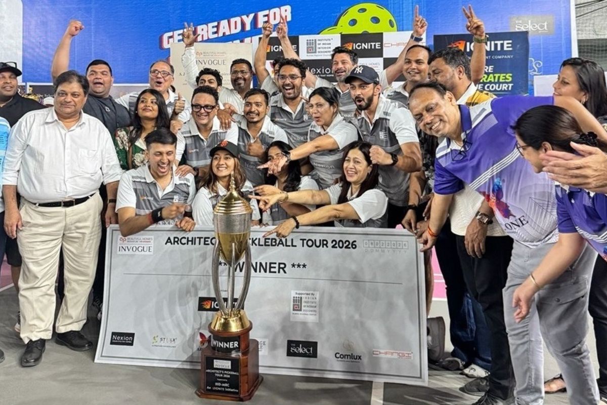 मुंबई: आर्किटेक्ट पिकलबॉल टूर्नामेंट 2026 का धमाकेदार समापन, खेल के मैदान में उतरे 150 से ज्यादा डिजाइनर्स