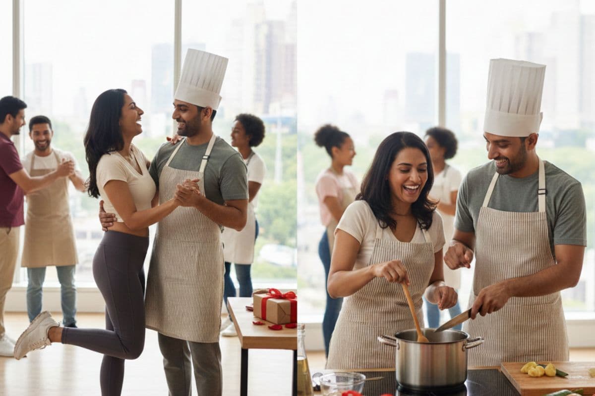 Couple dancing together romantic experience gift