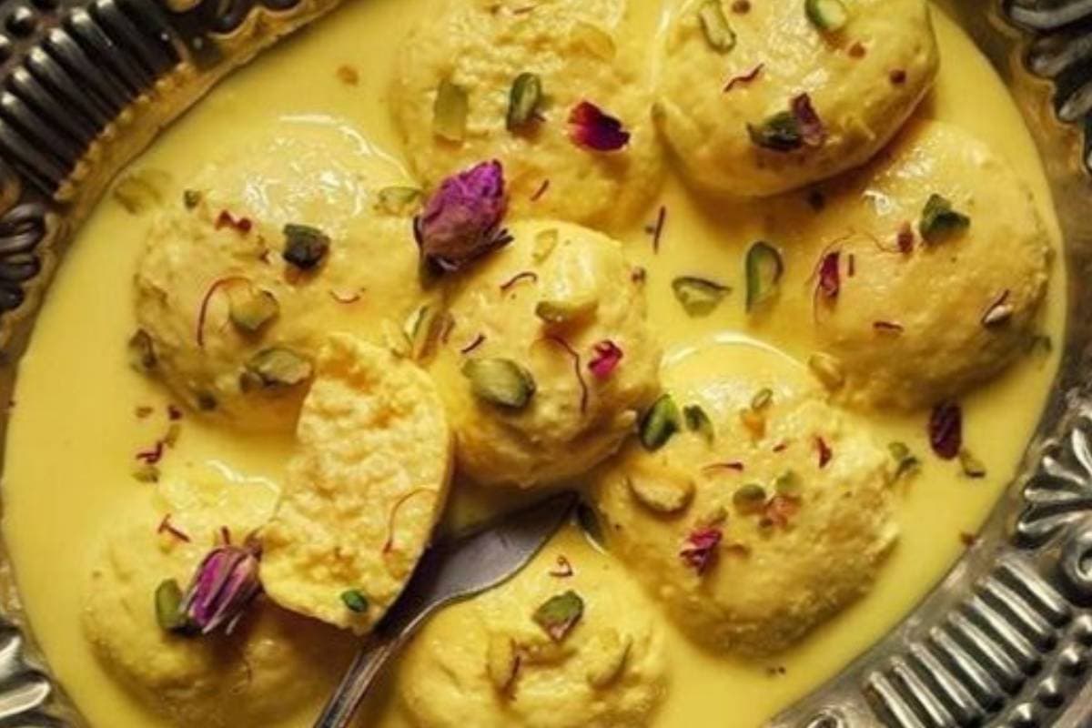 How to make orange rasmalai at home for Holi