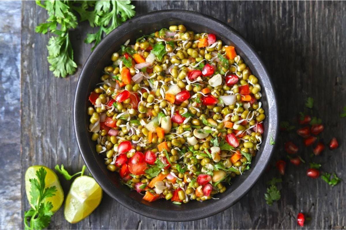 Sprouted Moong & Vegetable Salad