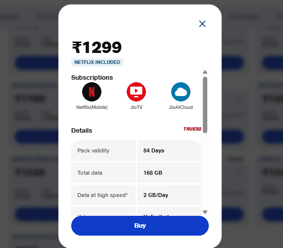 1299 रुपये वाला प्लान