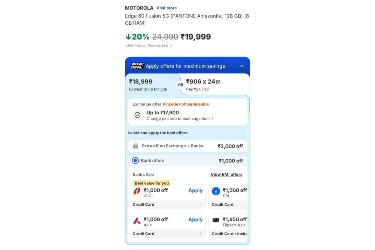 Motorola Edge 60 Fusion 5G Price Details