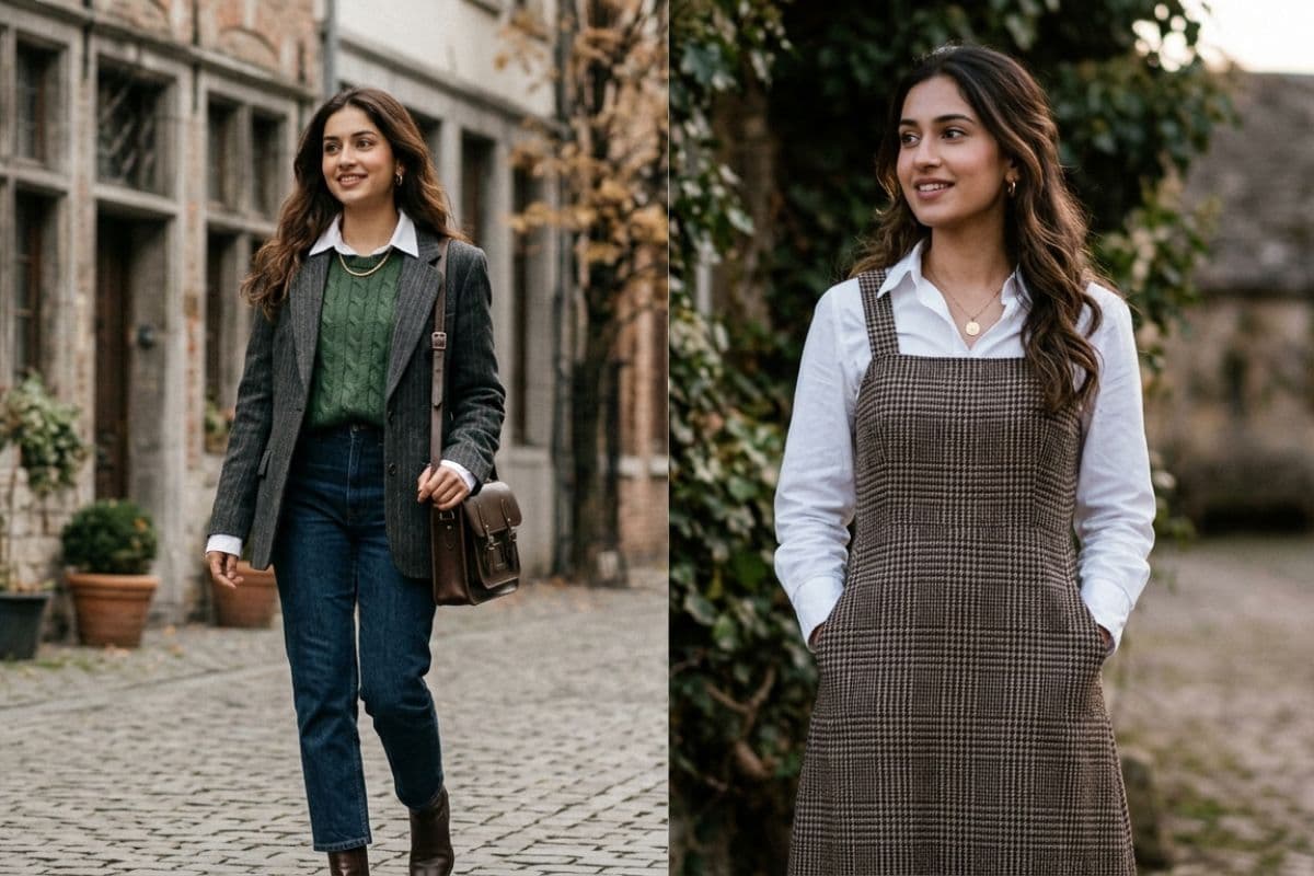 Winter Layering Fashion White Shirt With BlazerWinter Layering Fashion White Shirt With Blazer