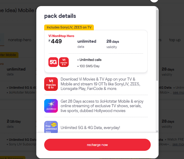 वीआई का 499 रुपये वाला प्लान