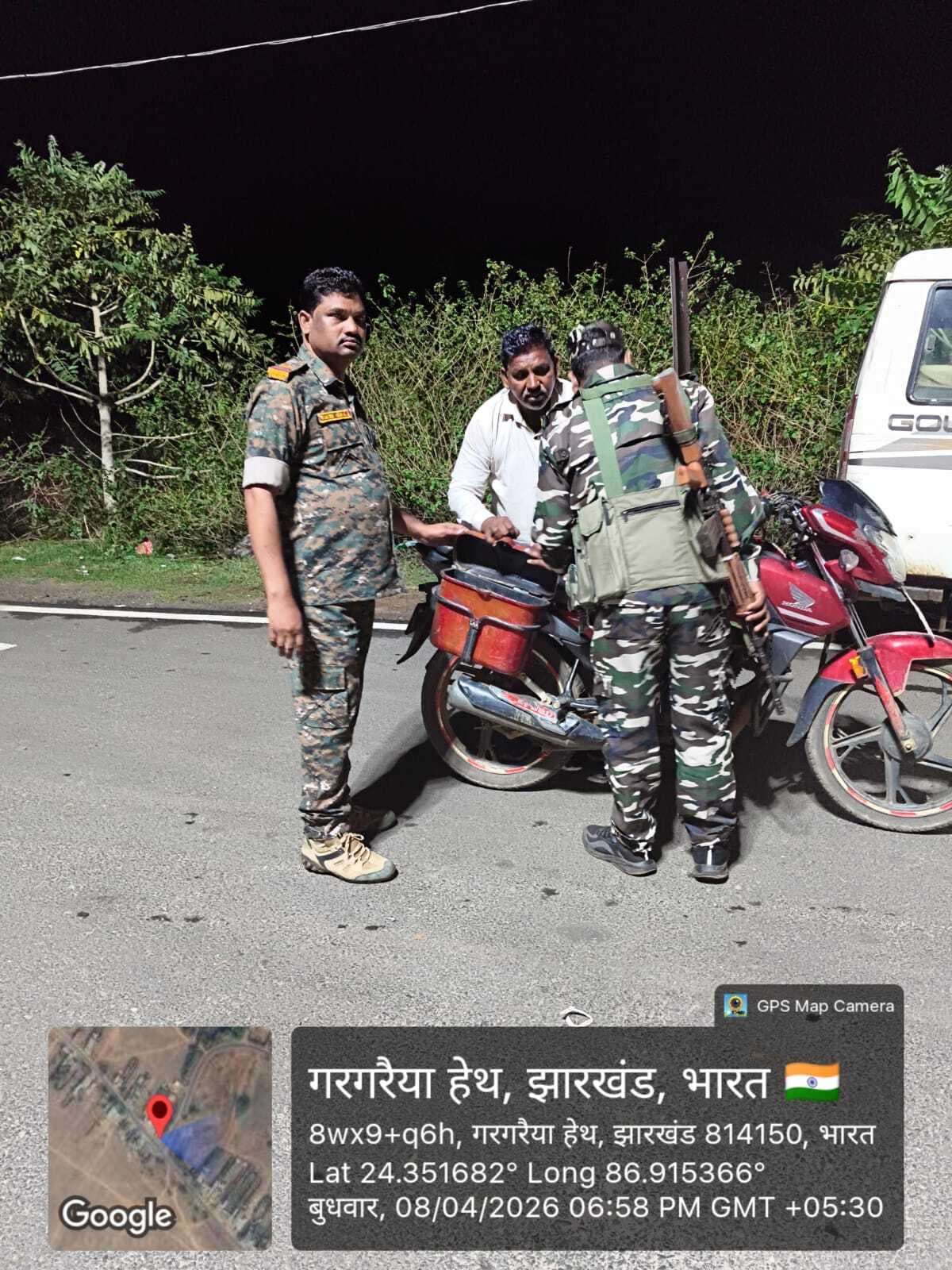 सोनारायठाढ़ी पुलिस ने चलाया सघन वाहन चेकिंग अभियान