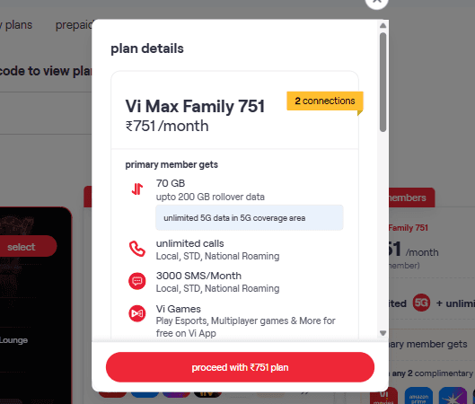 वीआई का 751 रुपये वाला पोस्टपेड प्लान