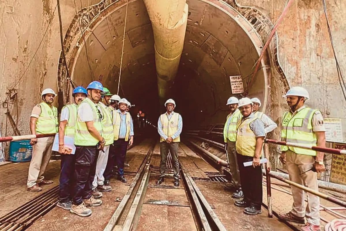 Patna Metro Chief Secretary inspects underground station tunnel Patna Metro Chief Secretary inspects underground station tunnel