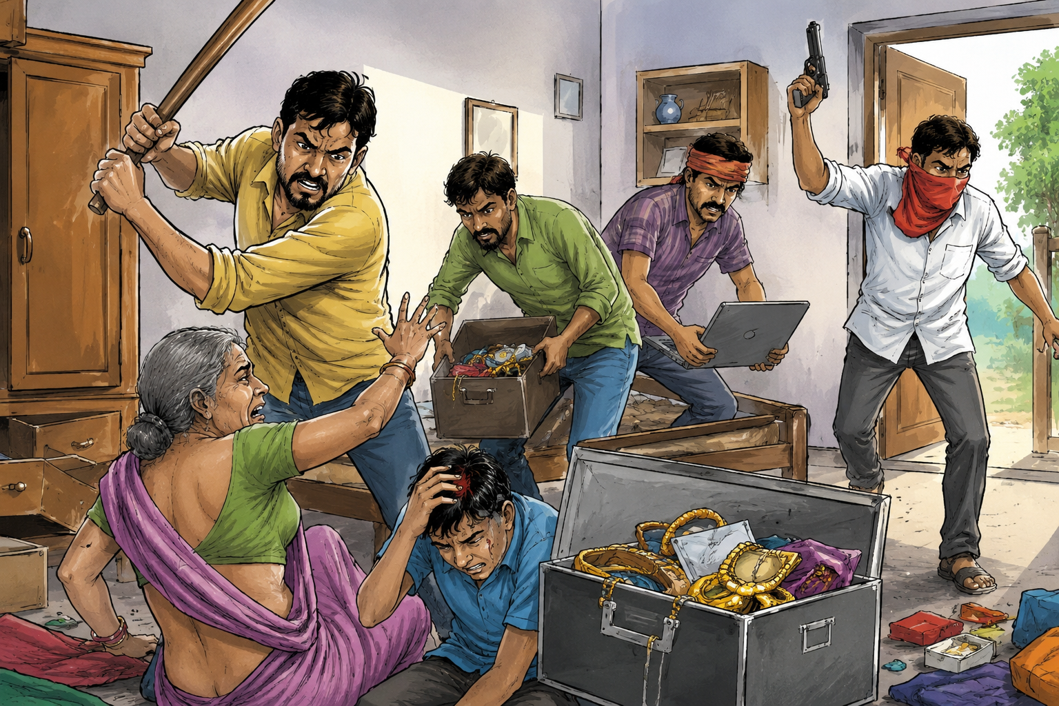 खगड़िया में दिनदहाड़े घर में घुसे बदमाश, बुजुर्ग महिला से मारपीट कर लूटे जेवर और कैश खगड़िया में दिनदहाड़े घर में घुसे बदमाश, बुजुर्ग महिला से मारपीट कर लूटे जेवर और कैश