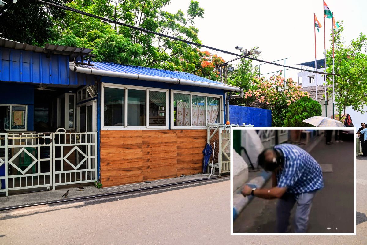 Mamata Banerjee Residence Blue Fences West Bengal News Egg Attack Mamata Banerjee Residence Blue Fences West Bengal News Egg Attack
