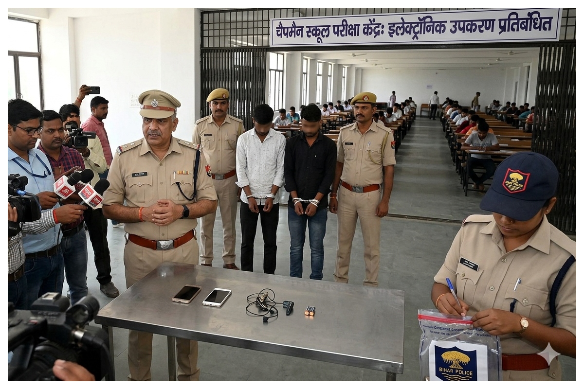 Two suspects arrested during constable recruitment examination in Muzaffarpur Two suspects arrested during constable recruitment examination in Muzaffarpur
