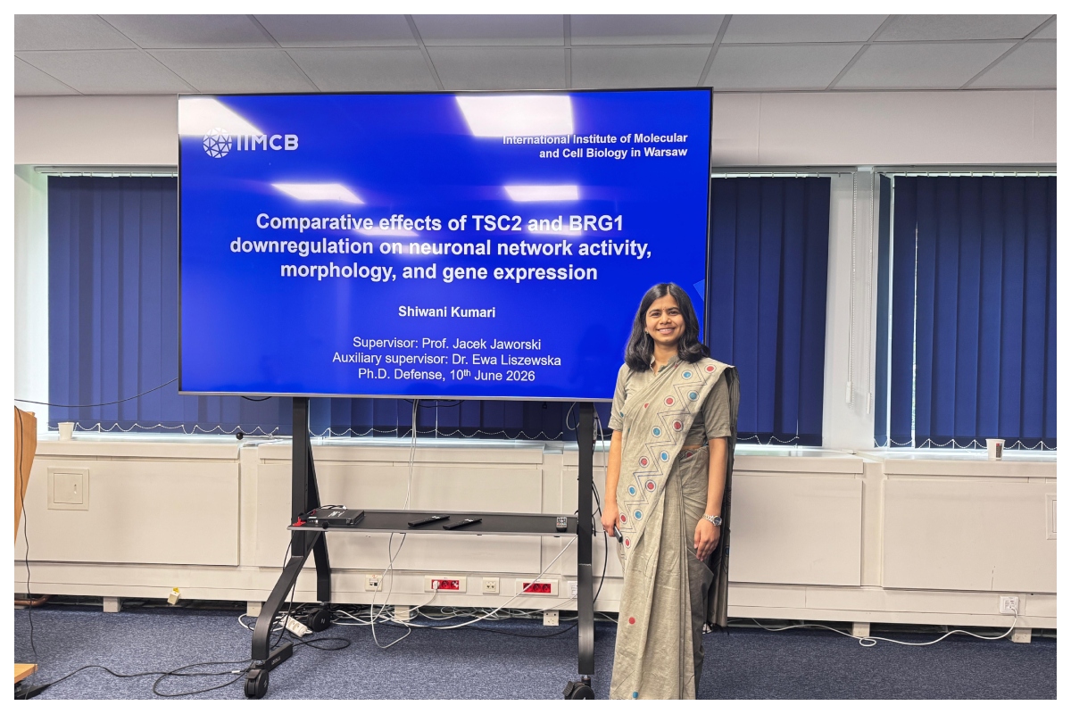 Dr Shivani Kumari after successfully completing her PhD at the International Institute of Molecular and Cell Biology in Warsaw, Poland. Dr Shivani Kumari after successfully completing her PhD at the International Institute of Molecular and Cell Biology in Warsaw, Poland.