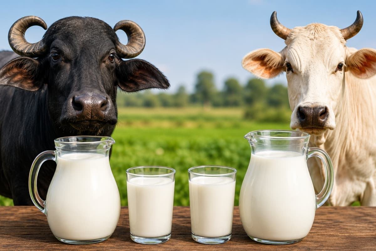 भैंस का दूध या गाय का दूध, सेहत के लिए कौन-सा है ज्यादा फायदेमंद?