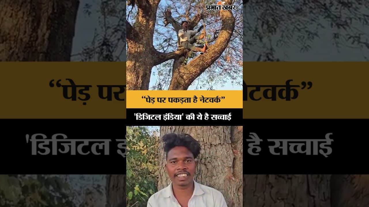 “पेड़ पर पकड़ता है नेटवर्क”, 'Digital India' की ये है सच्चाई | Jharkhand