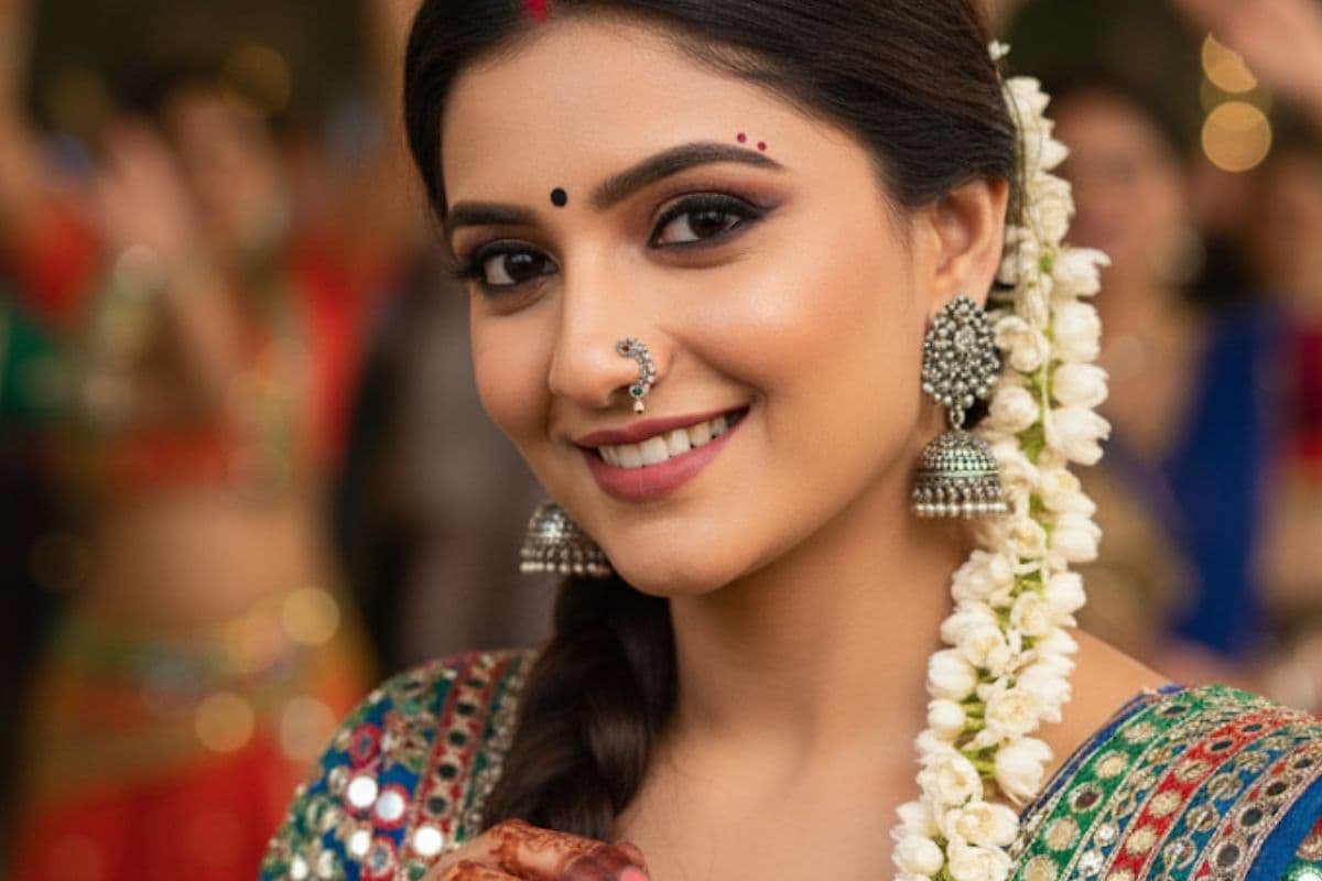 Designer Nath For Garba Outfits