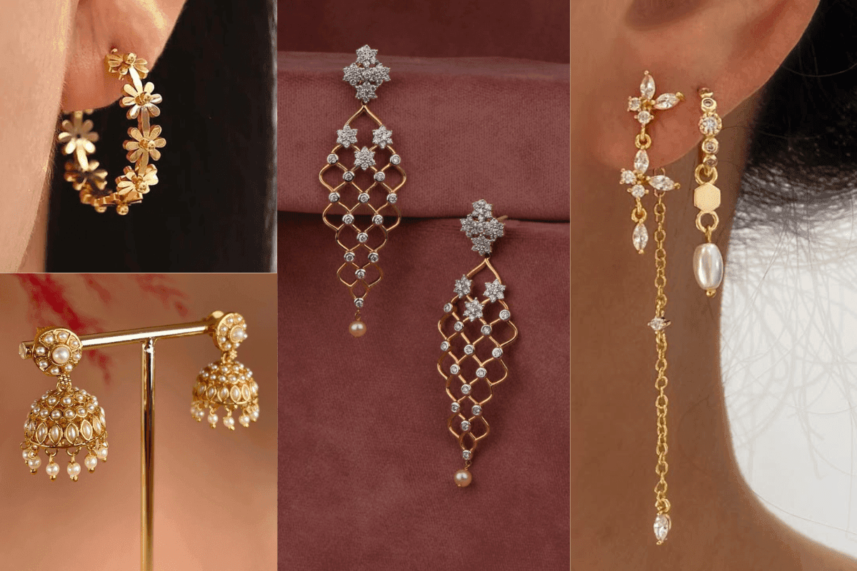 Gold Earring Designs: शादी–पार्टी हो या डेली लुक, ट्रेंड में हैं ये शानदार गोल्ड के इयररिंग डिजाइन