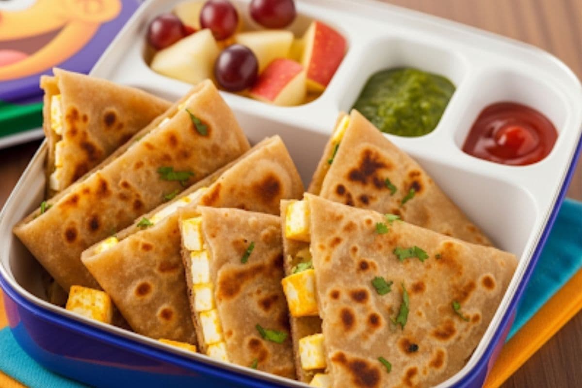 Healthy Lunchbox Ideas For Kids, Paneer Paratha (AI Image)