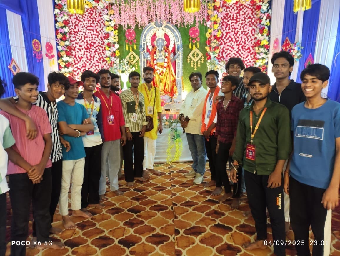 मातृ मंदिर में गणेश पूजा में जुट रही श्रद्धालुओं की भीड़