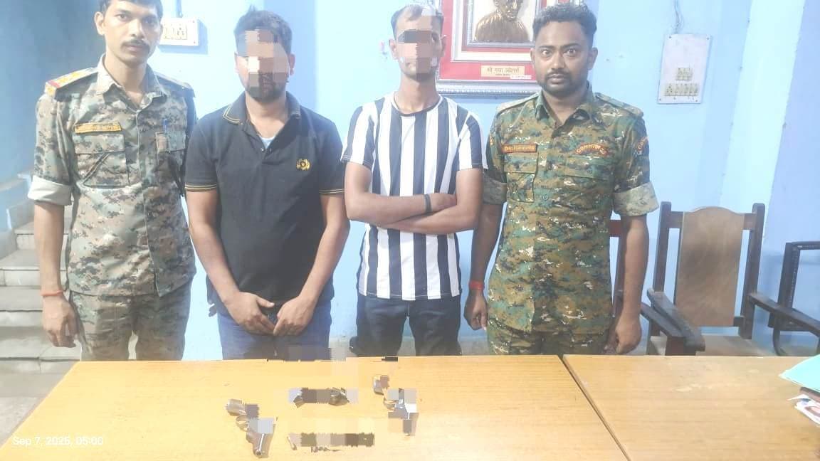 वारदात को अंजाम देने से पहले दो अपराधी चढ़े पुलिस के हत्थे,