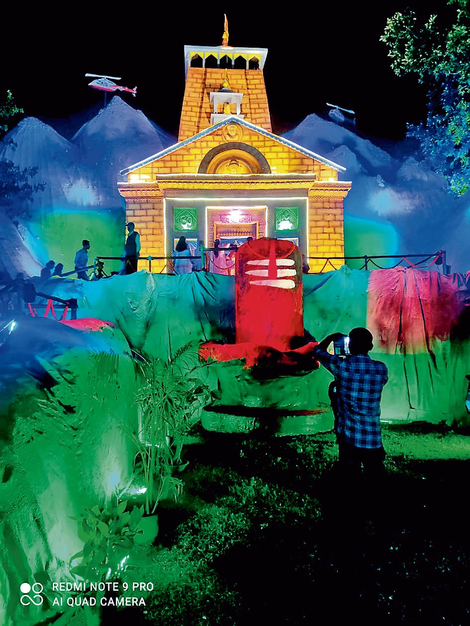 परसिया का दुर्गा पंडाल होगा केदारनाथ धाम जैसा
