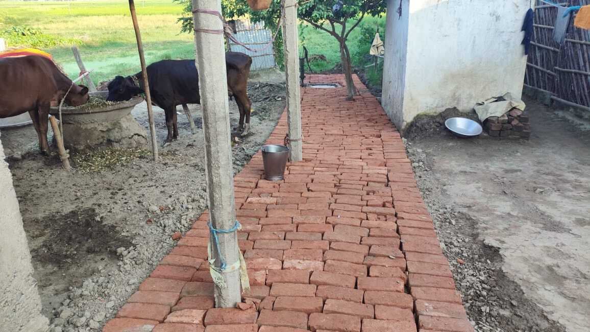 उप मुखिया ने अपने घर,दरवाजे व शौचालय तक बना डाली सड़क