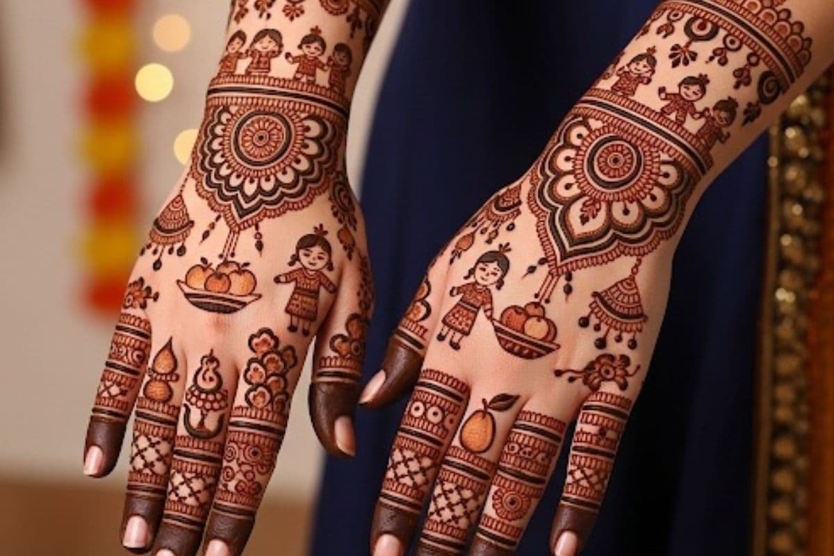 jitiya special mehndi design
