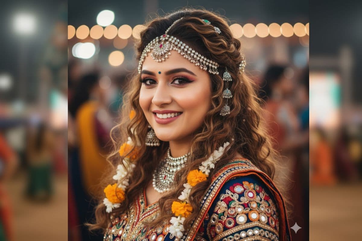 latest navratri hairstyle