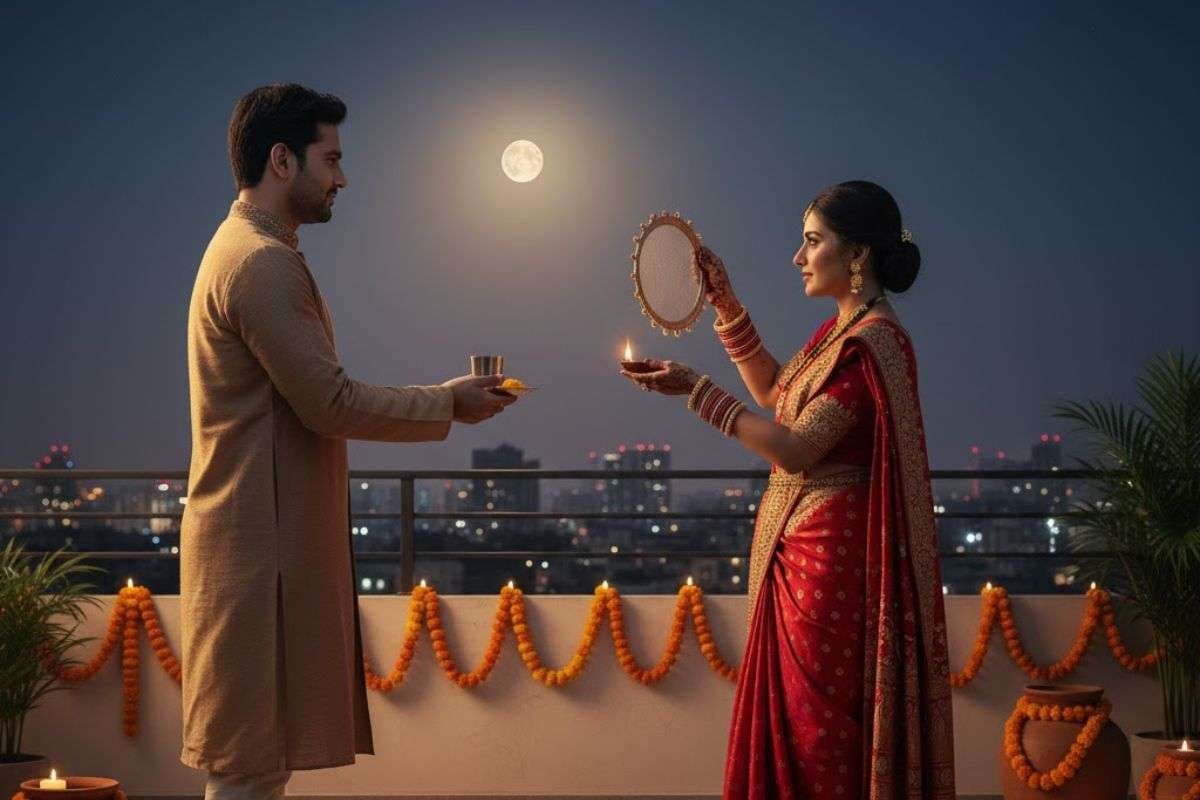 Karwa Chauth 2025 Chand Time : मुंबई, अहमदाबाद और कोलकाता समेत अन्य जगहों पर इस समय हुआ करवा चौथ के चांद का दर्शन