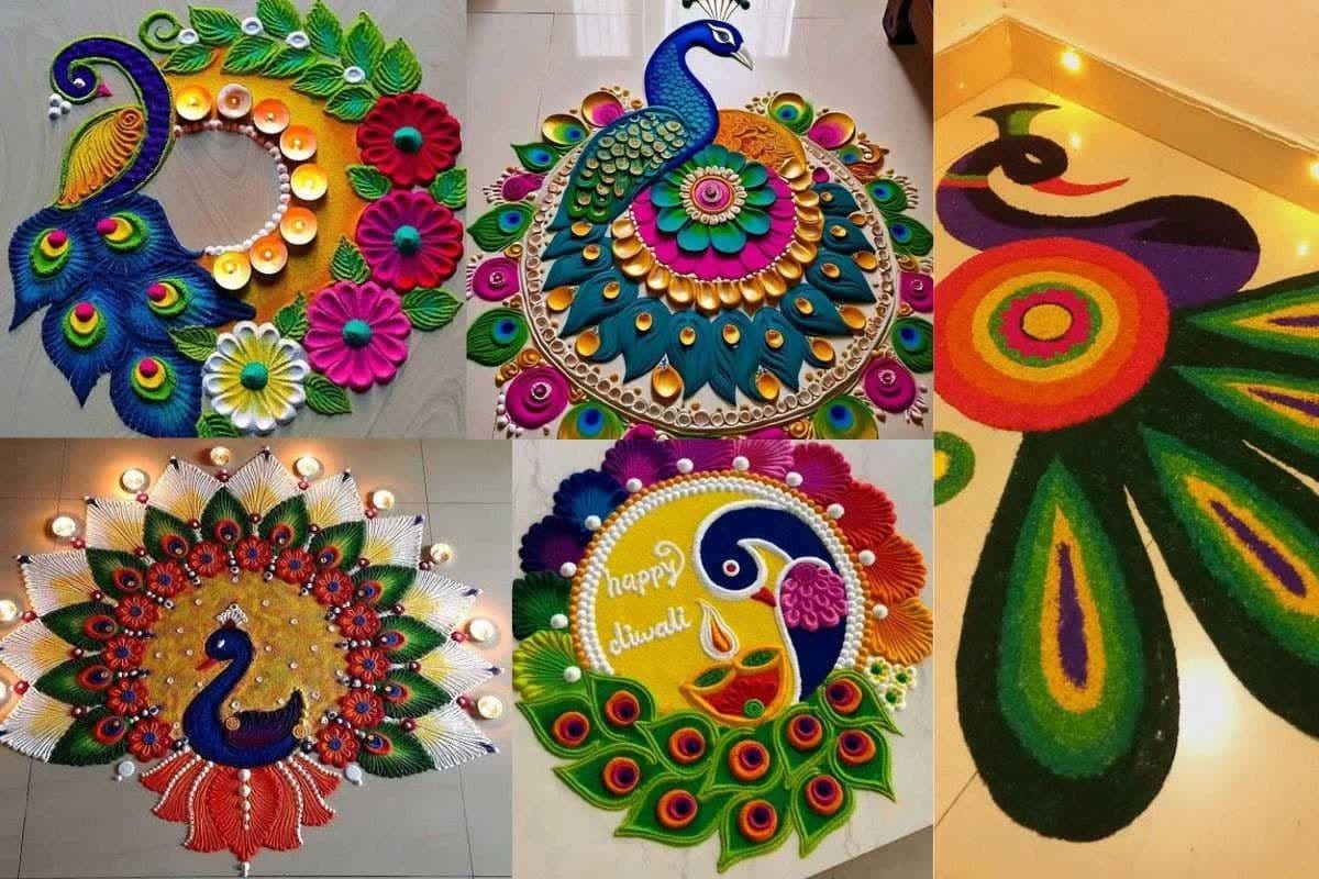 Peacock Rangoli Designs: इस दिवाली घर सजाएं इन खूबसूरत मोर रंगोली डिजाइंस से, पाएं पारंपरिक और रॉयल टच