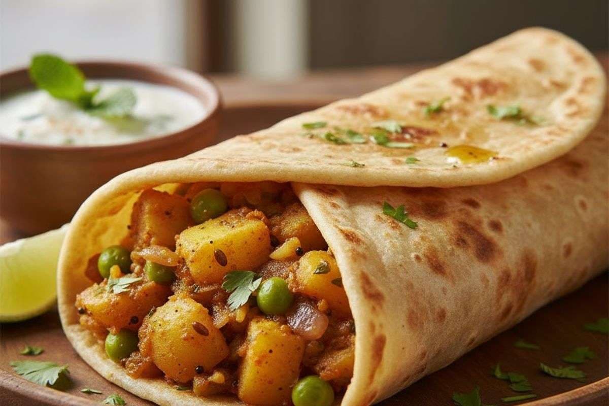 aloo roti roll