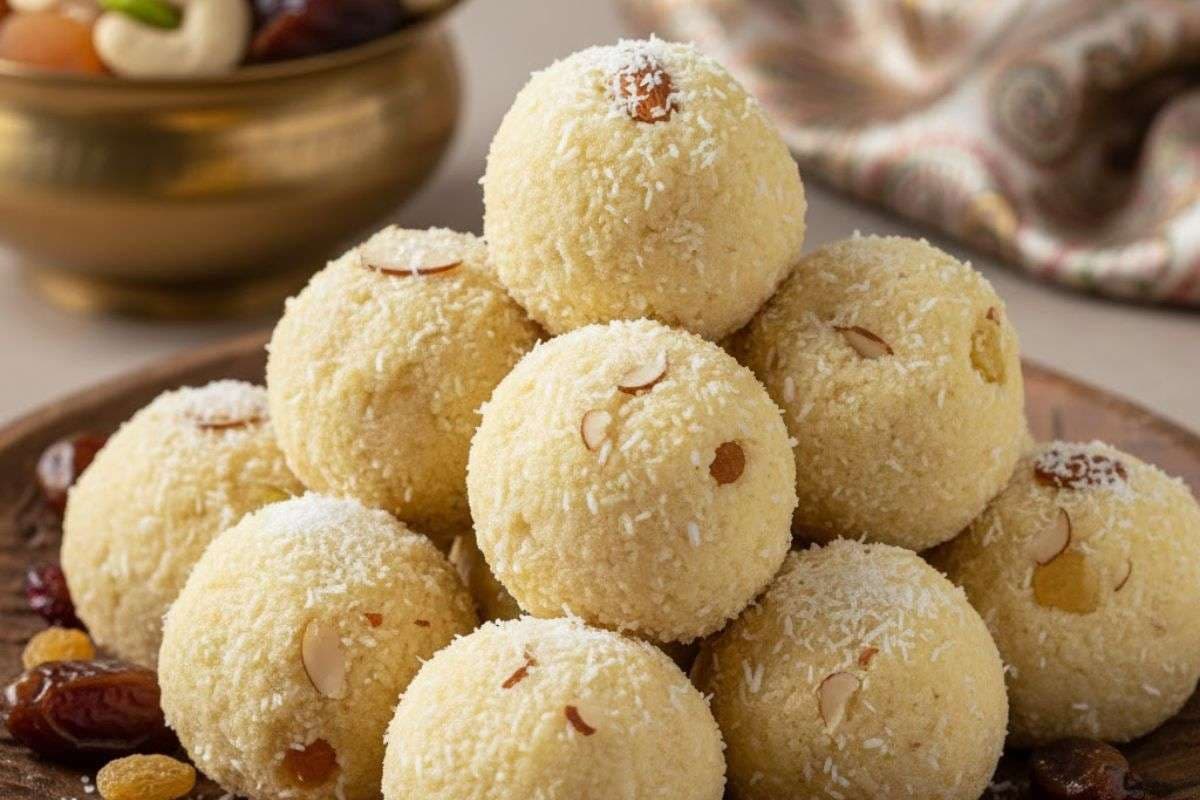 coconut dry fruit laddu
