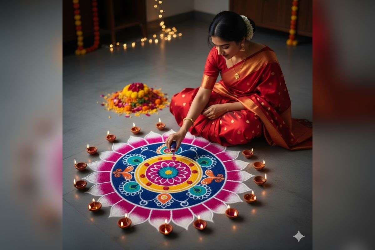 Diwali Rangoli Design: मां लक्ष्मी के चरणों से लेकर कलश-कमल तक, इस दिवाली घर पर बनाएं ये शगुन वाली रंगोली डिजाइन्स