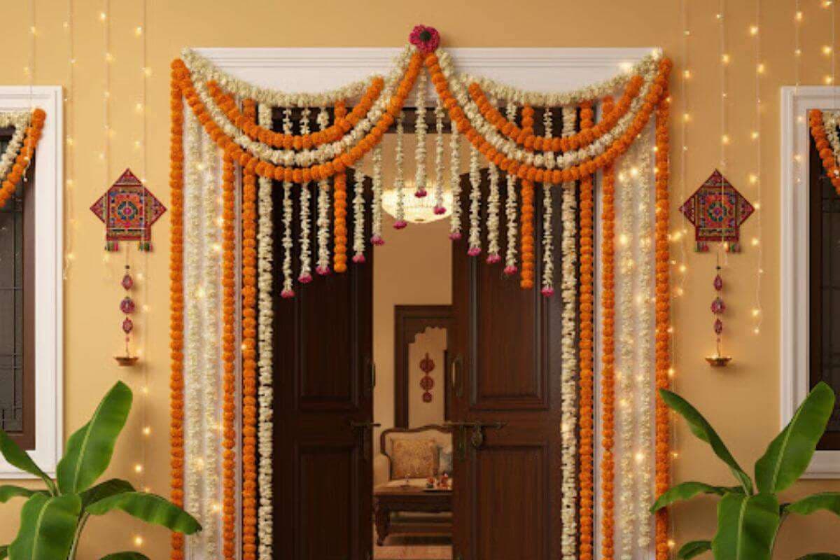 entrance decoration for karwa chauth