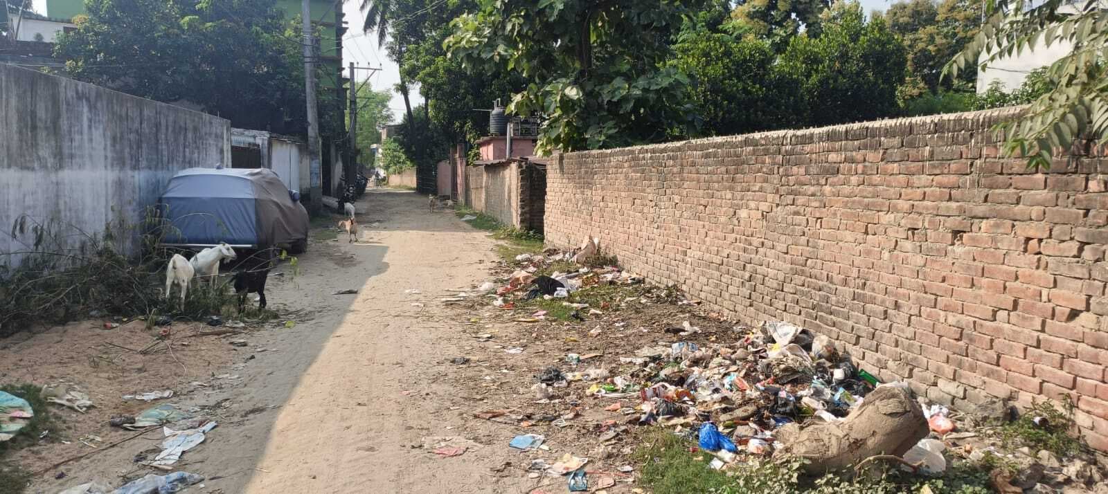 कचरे के ढेर से राहगीर हो रहे परेशान