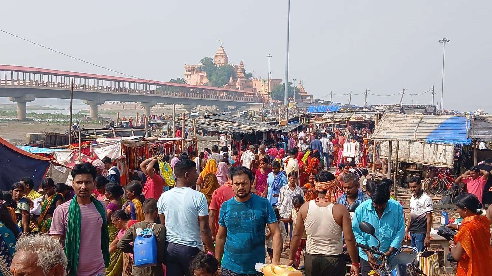 Bhagalpur news उमड़ा भक्तों का सैलाब, महापर्व छठ कल से शुरू