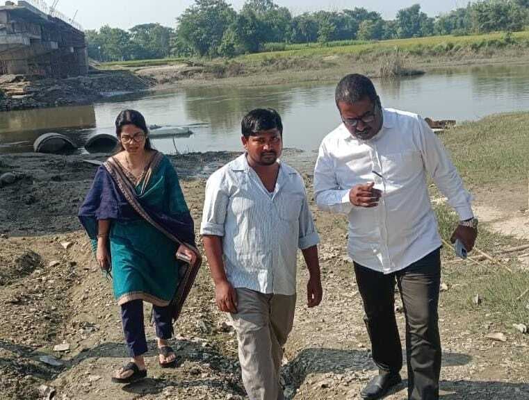 बीडीओ ने छठ घाटों का किया निरीक्षण