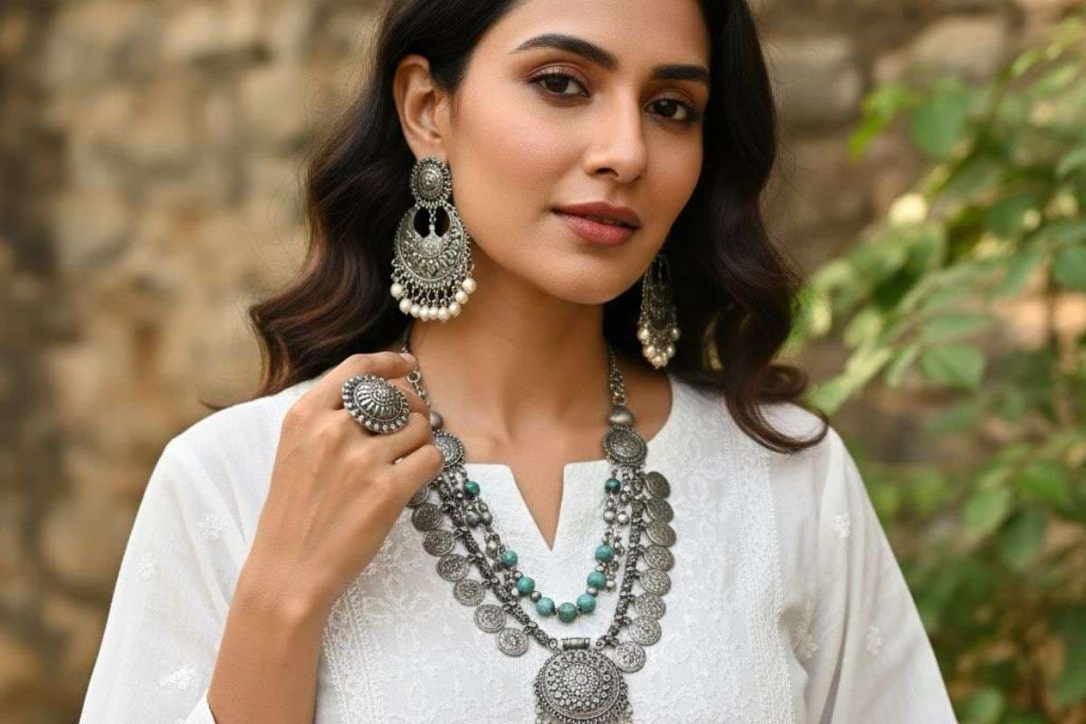 jewellery with kurti