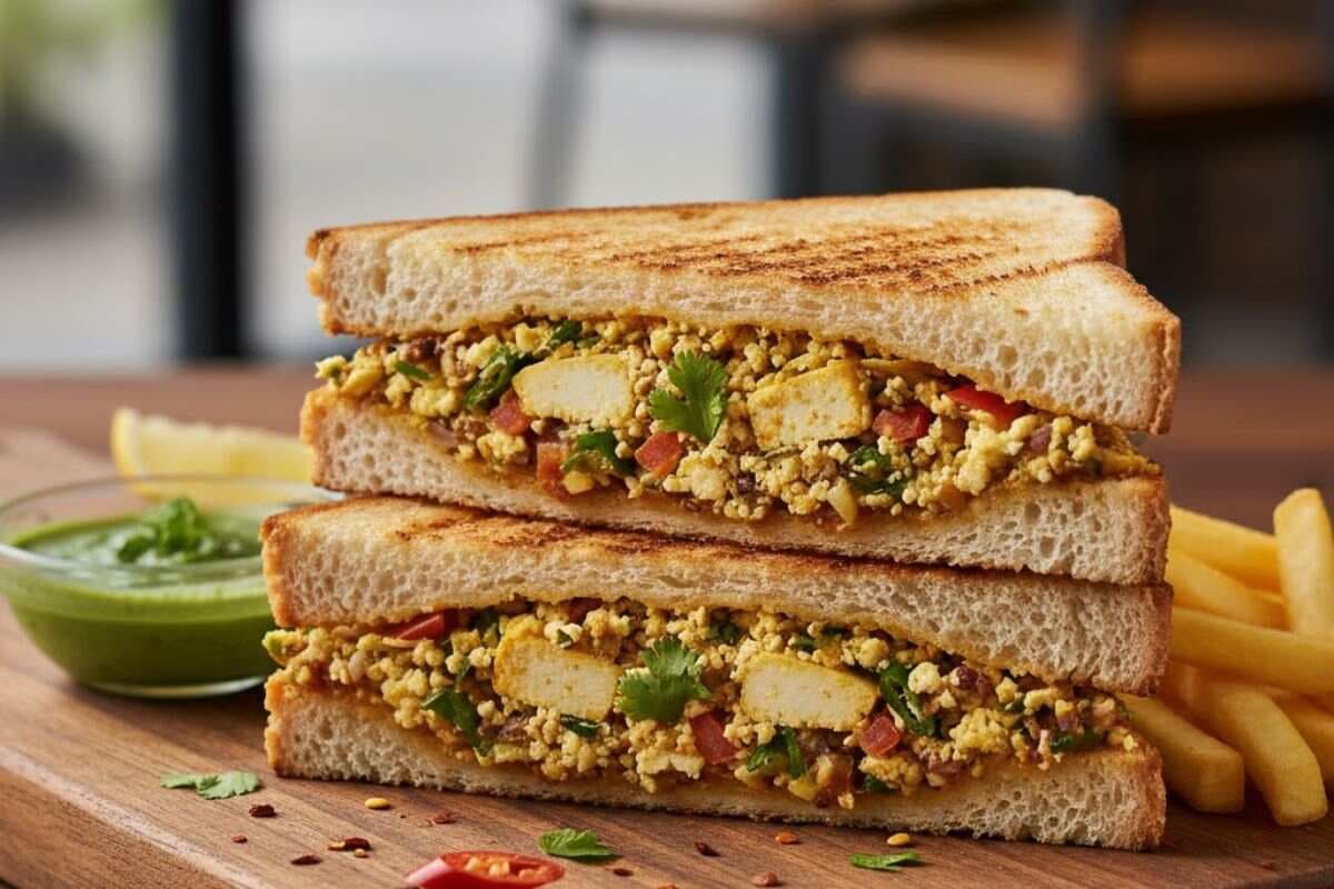 paneer bhurji sandwich
