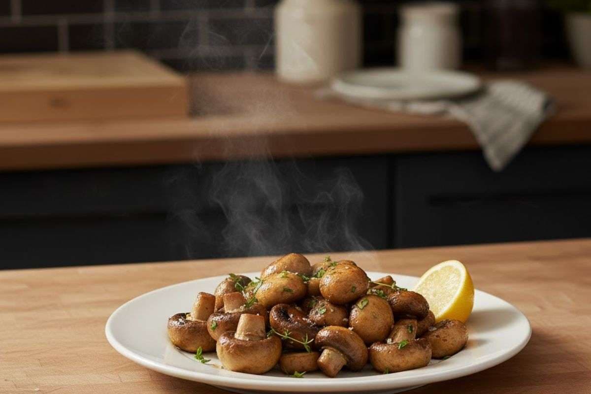 fry mushroom on plate