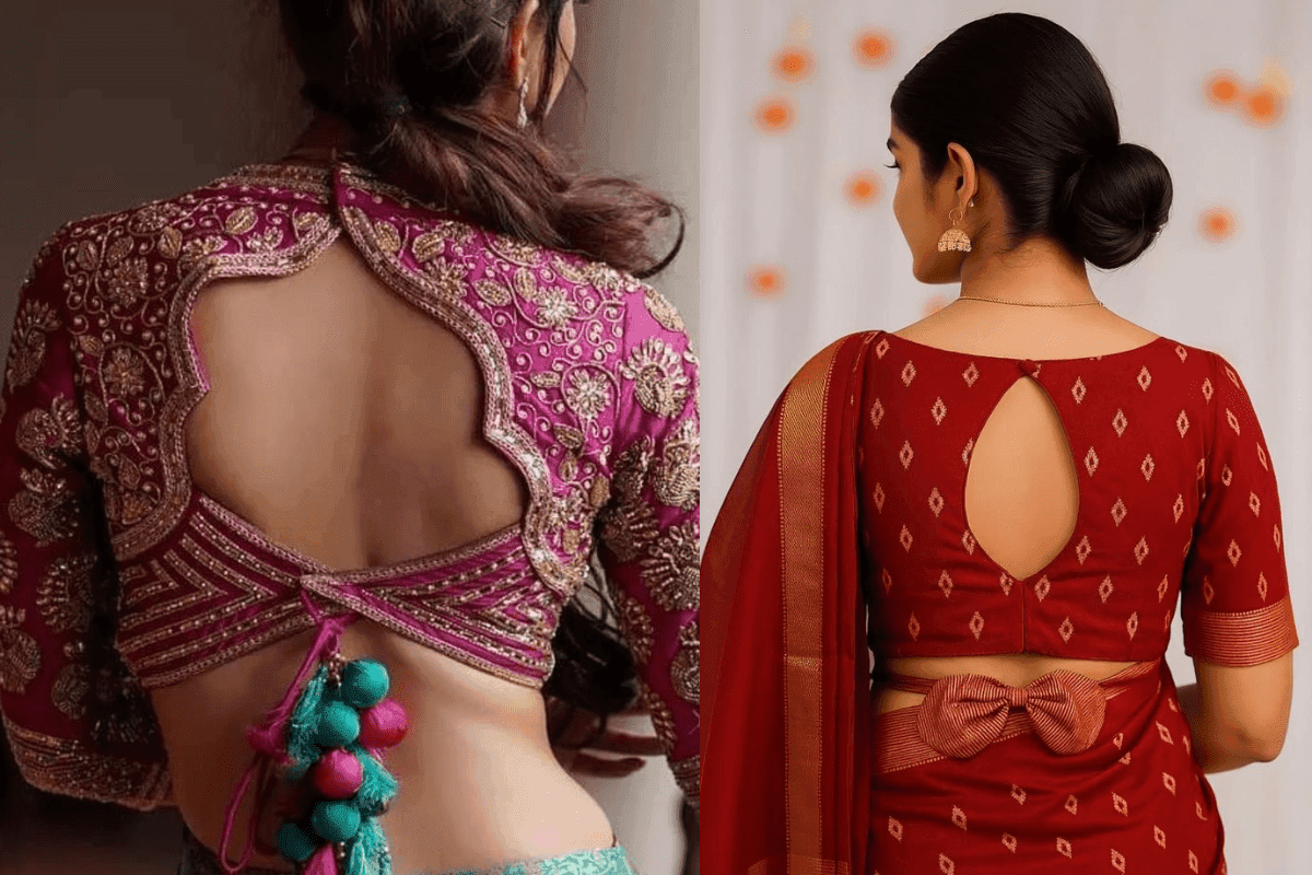 Cut-Out Blouse Back Designs