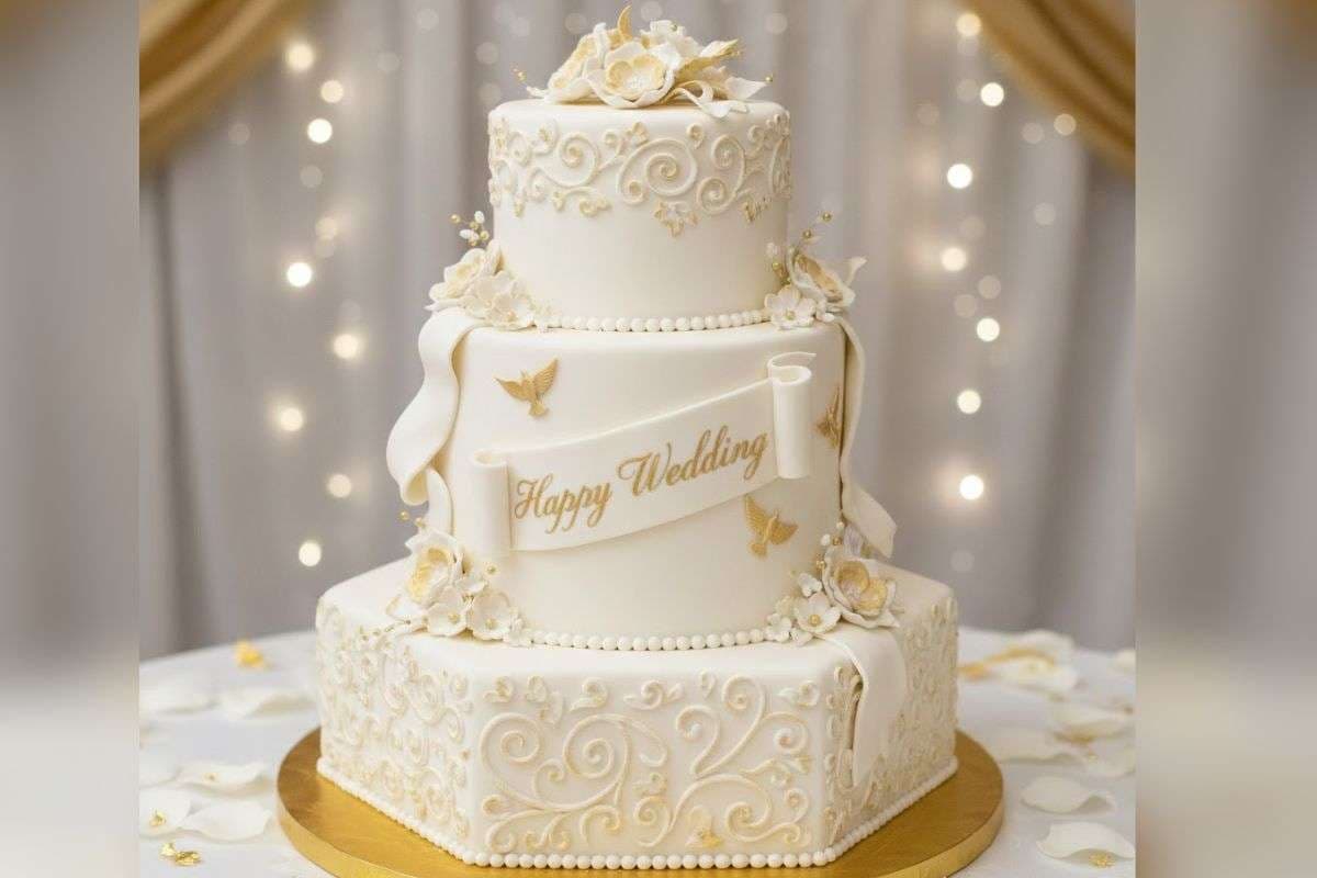 Minimalistic Wedding Cake Design