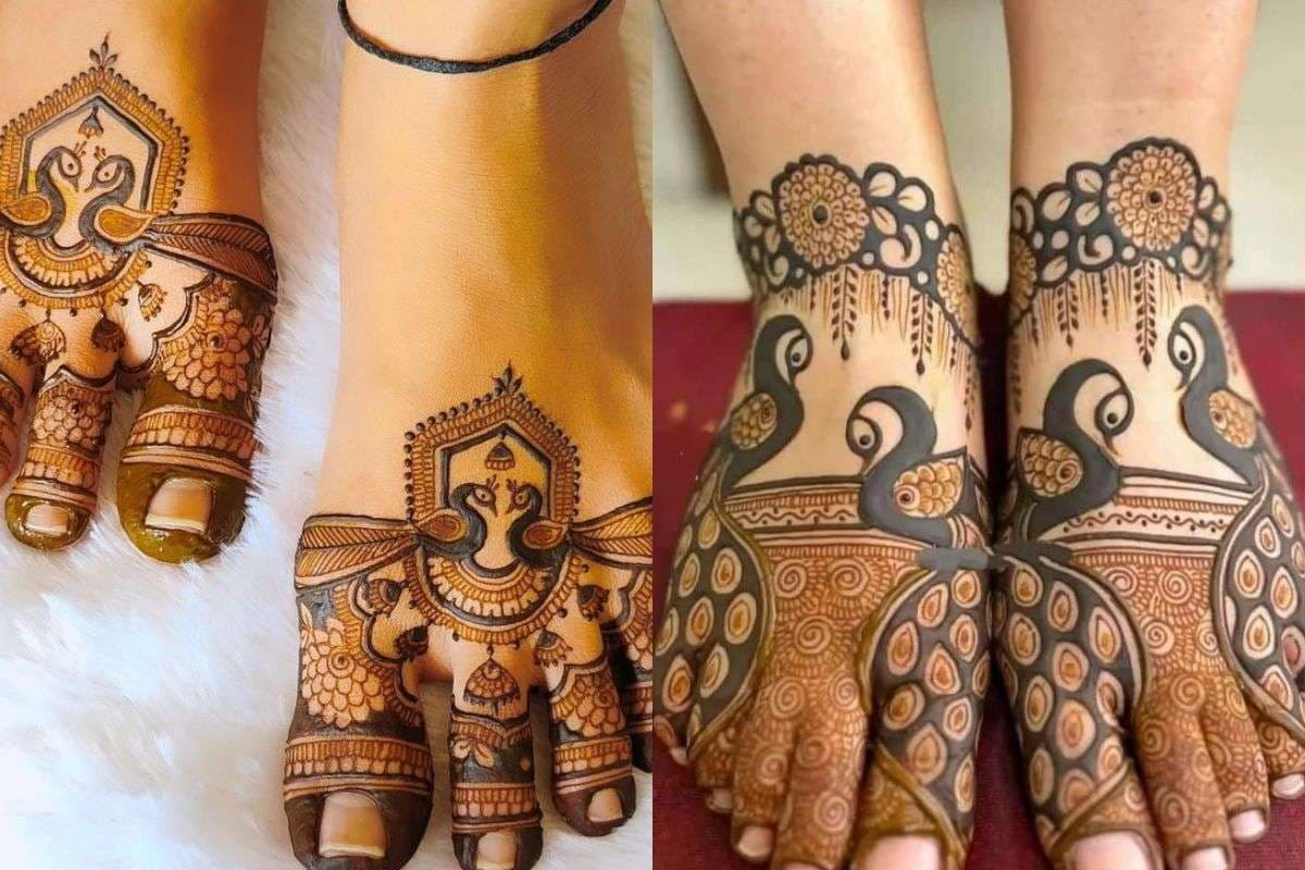 Peacock Style Feet Mehndi