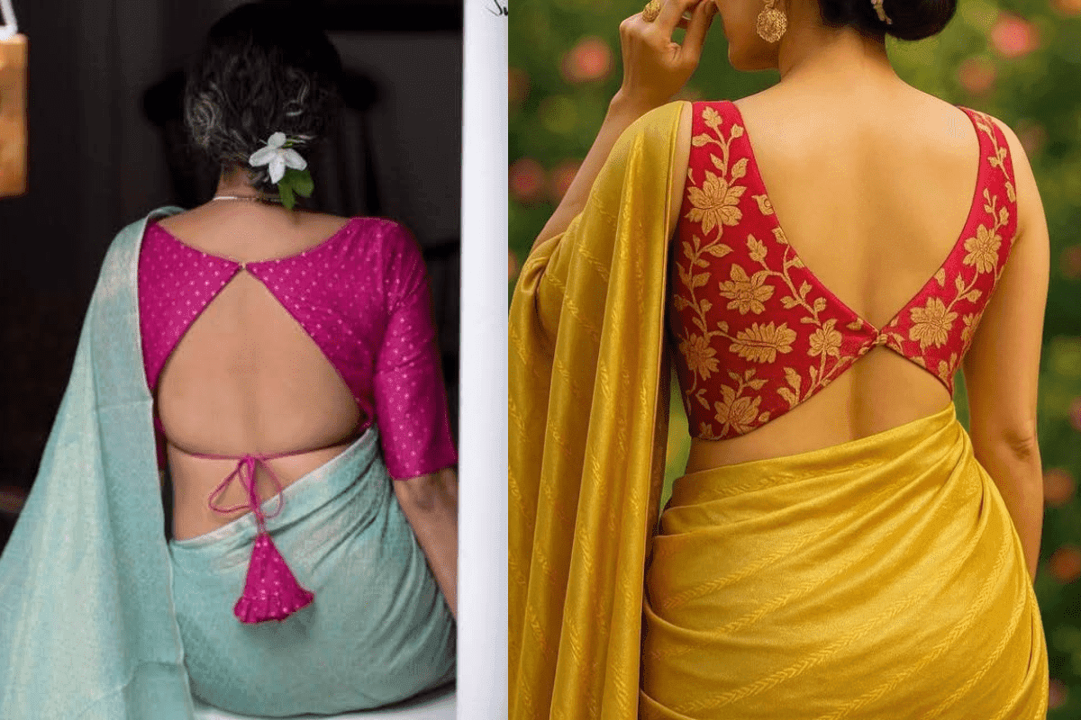 Stylish Backless blouse designs