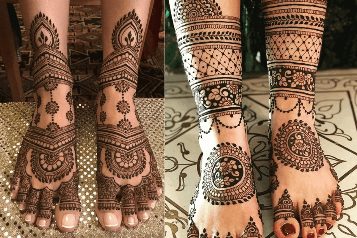 Unique Leg Mehndi Designs