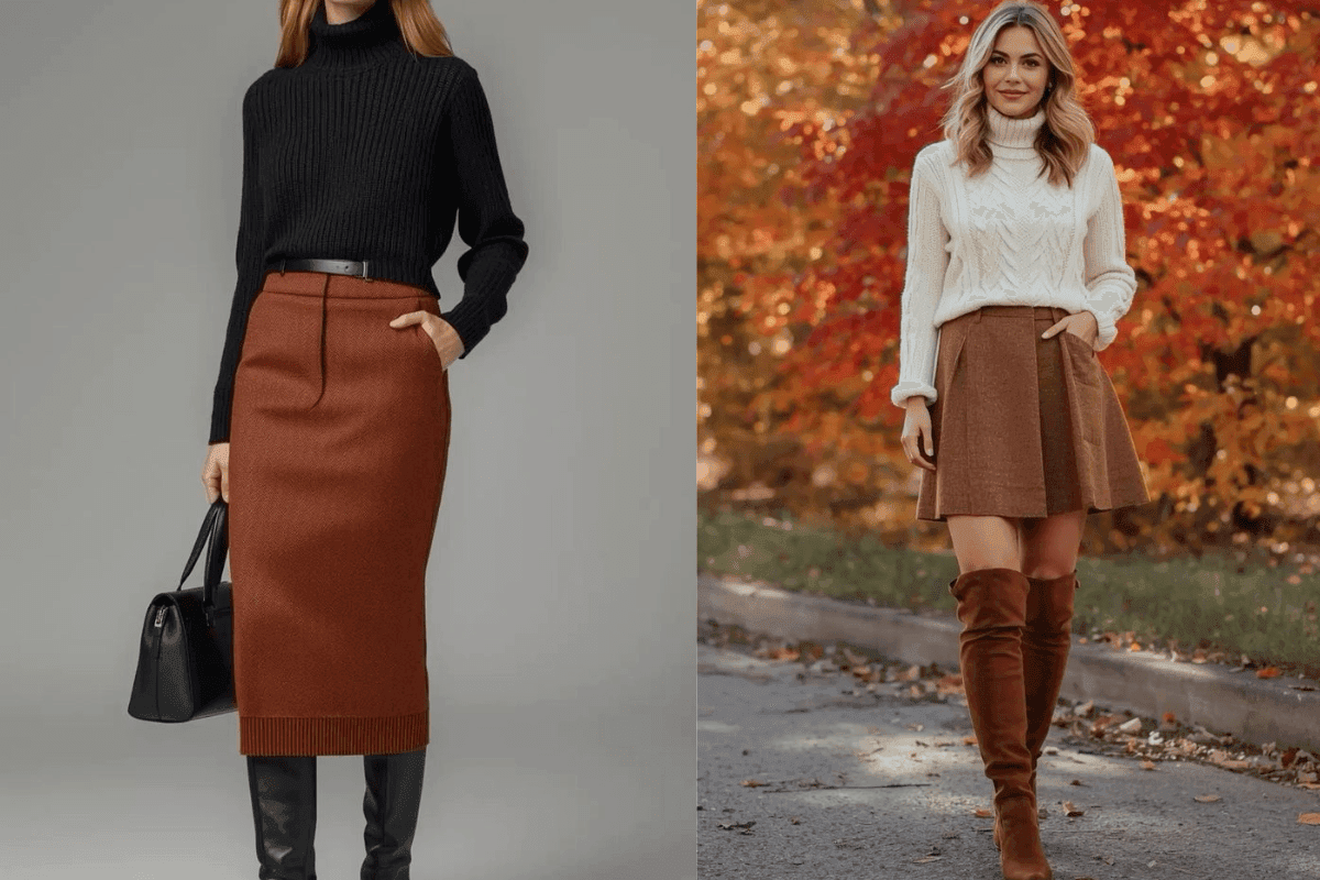 Woolen Skirts & Boots Combo