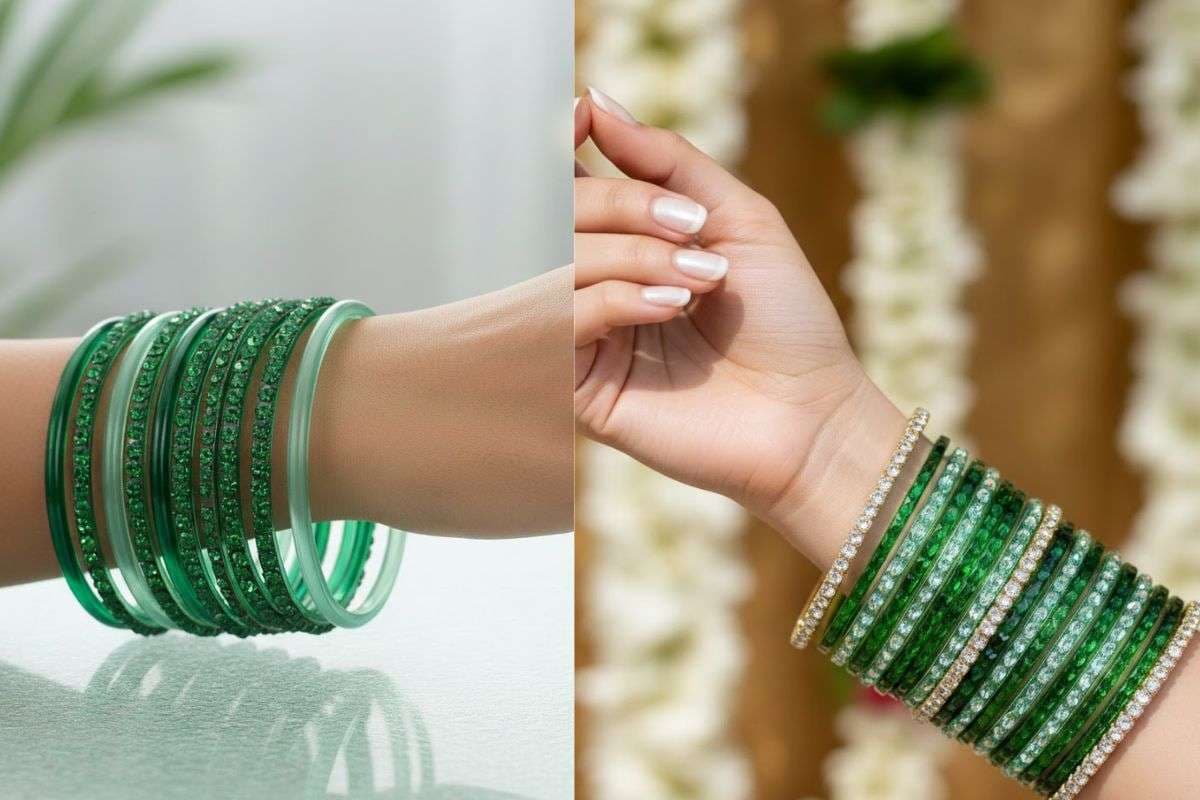 crystal green bangle