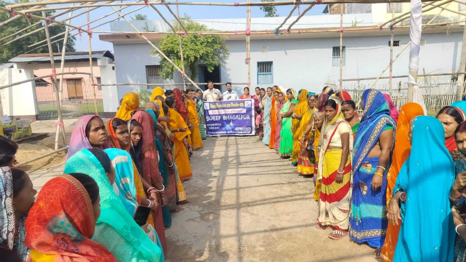 Bhagalpur news जीविका दीदियों ने चलाया मतदाता जागरूकता अभियान