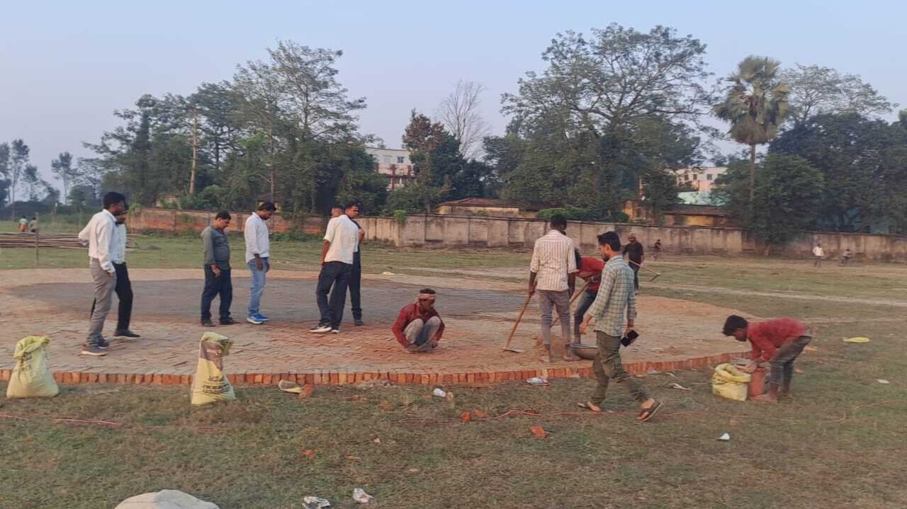 मूसापुर ट्रेनिंग स्कूल में अमित शाह के रैली की तैयारी पूरी